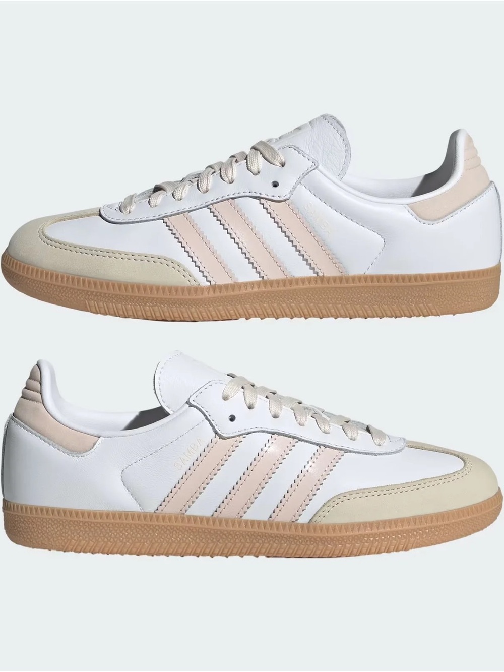 adidas Samba OG W White Wonder Quartz Gum Sneakers NWT Women’s 10.5 - Picture 3 of 10